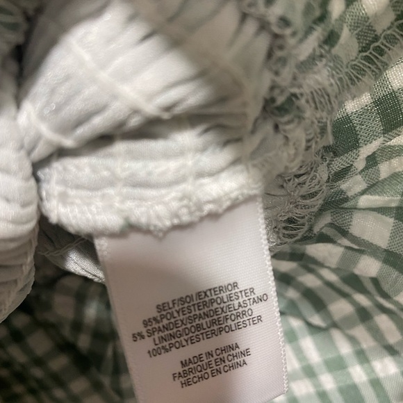 Wayf smocked tank ruffled peplum gingham NWT medium - Picture 4 of 8